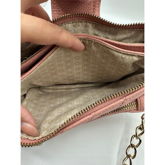 Charming Charlie Quilted Queen Crossbody, Pink/Gold, EUC - Picture 7 of 8